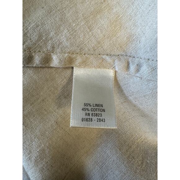 CJ Banks Linen Blend Women 2X Tunic Button Up Top Cream EUC - Picture 9 of 9